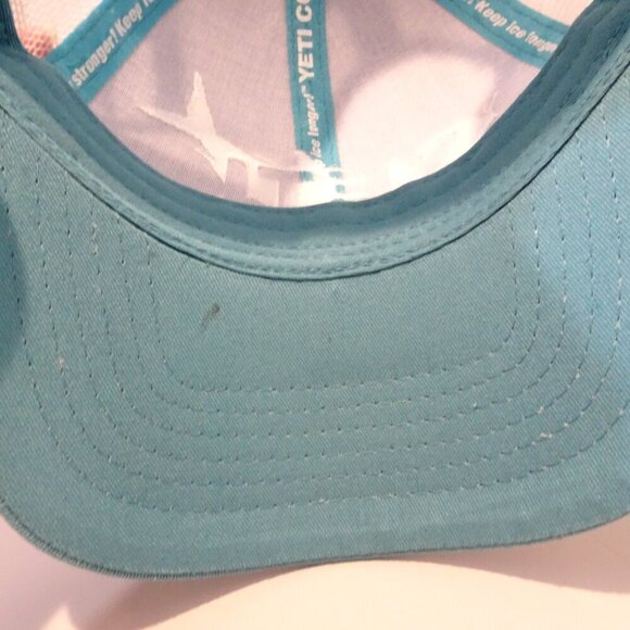 YETI Tarpon Fish Light Blue Teal Trucker Hat Cap Mesh Snapback Adjustable - Picture 5 of 6